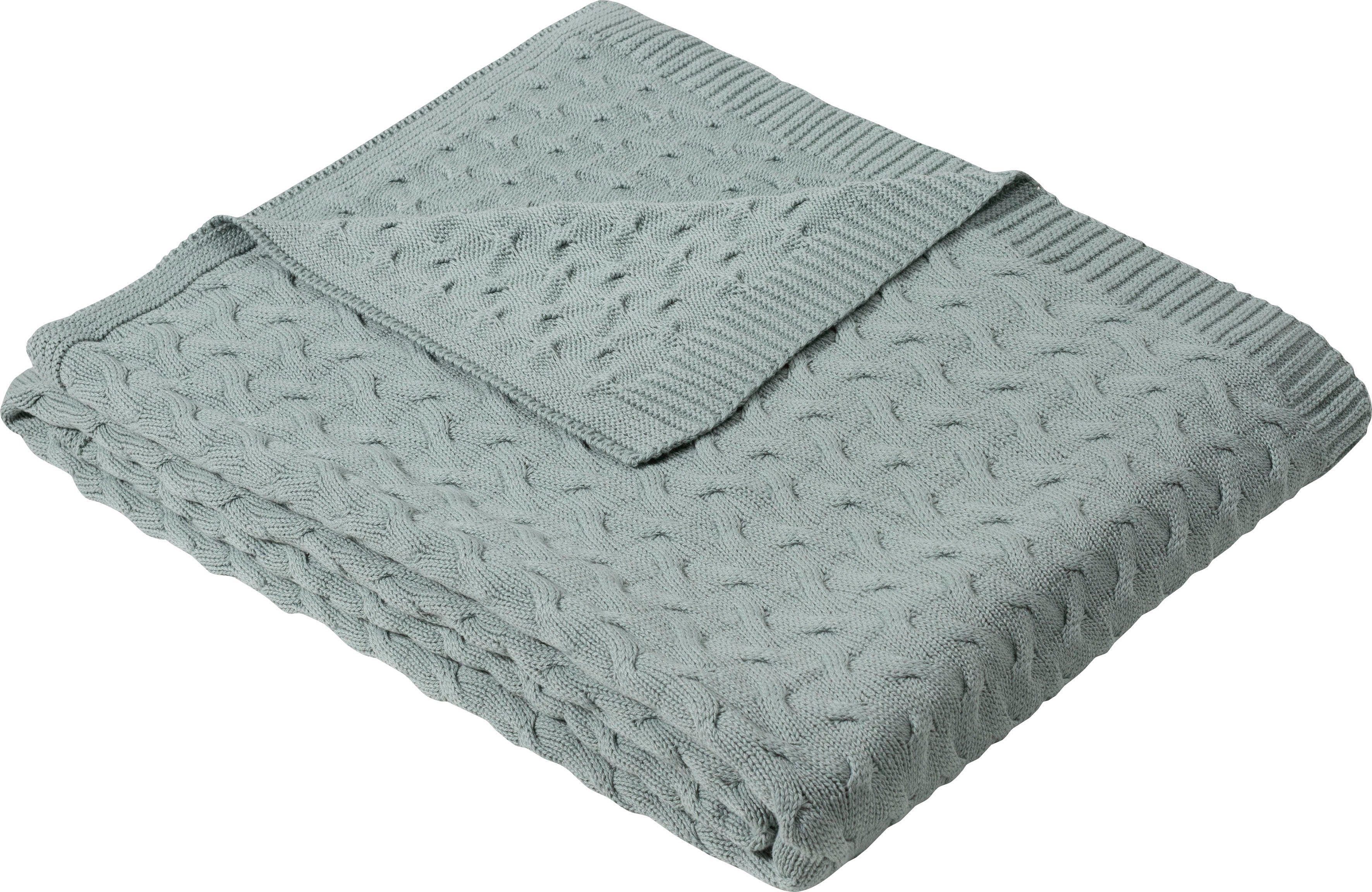 Wolldecke Strickdecke Somero, IBENA, Strickmuster, Kuscheldecke günstig online kaufen