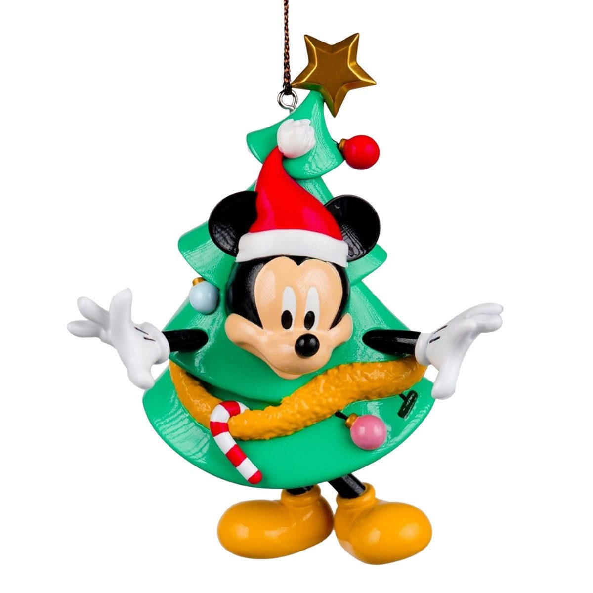 Disney Christbaumschmuck Christbaumfigur by Disney 3D Mickey mit Weihnachtsbaum 10 cm PVC