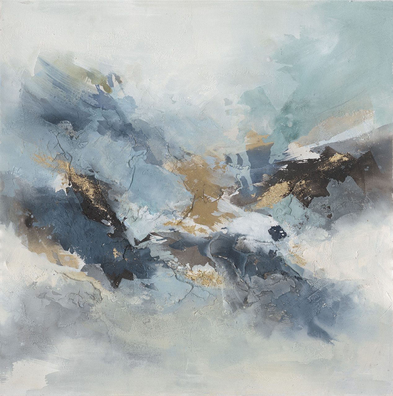 ArtUniverse Gemälde Light Blue Impression 80 x 80 cm, Abstrakt