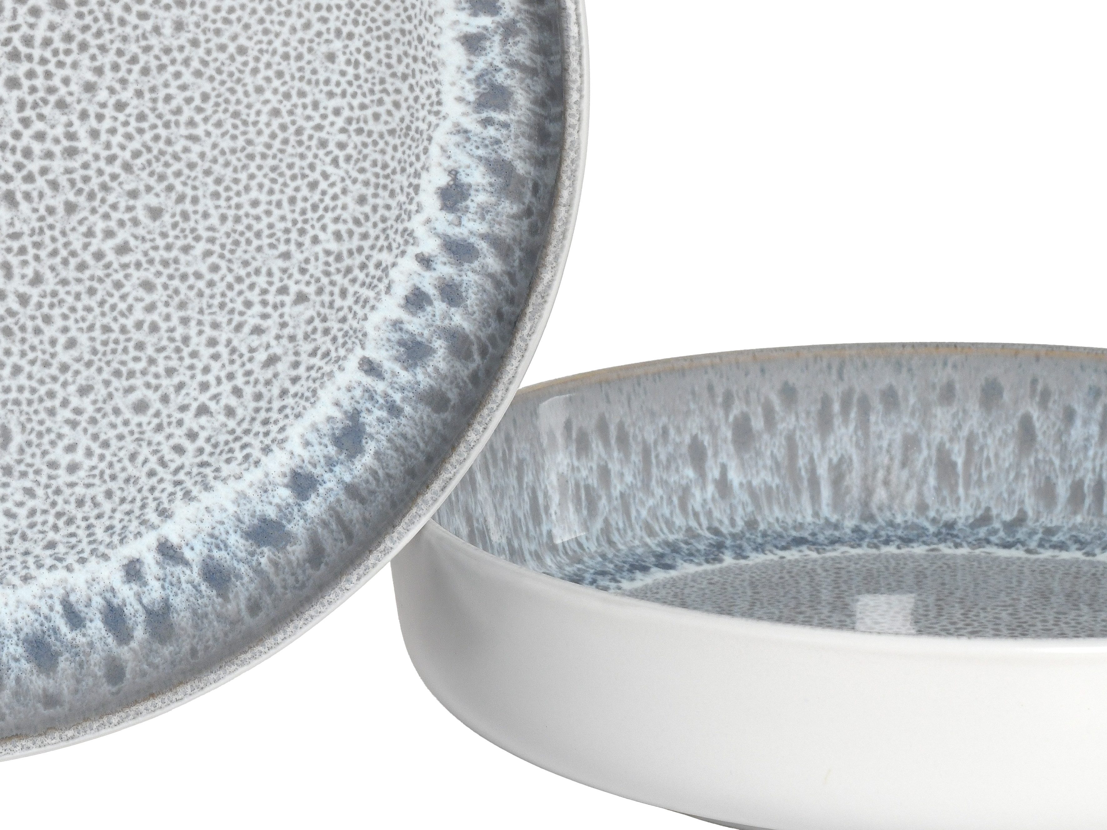 OTTO home Becher modernes 6-teiliges Kaffeebecher-Set Lykk, 6-tlg., Steinzeug, hohe Haltbarkeit, spülmaschinen- & mikrowellengeeignet, Reaktivglasur