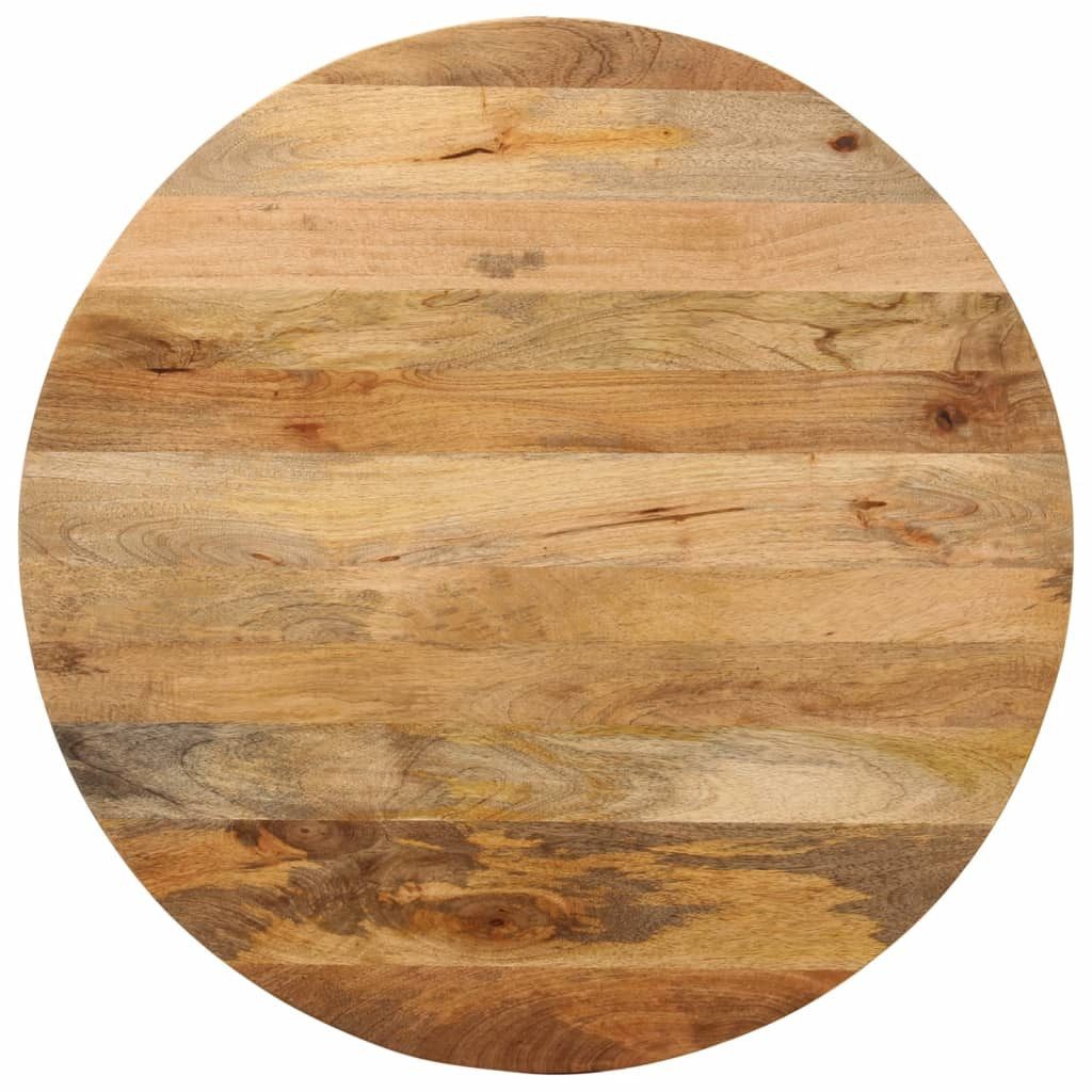 furnicato Tischplatte Runde Vollholz 90 x 3,8 cm in natürlichem Finish (1 St)
