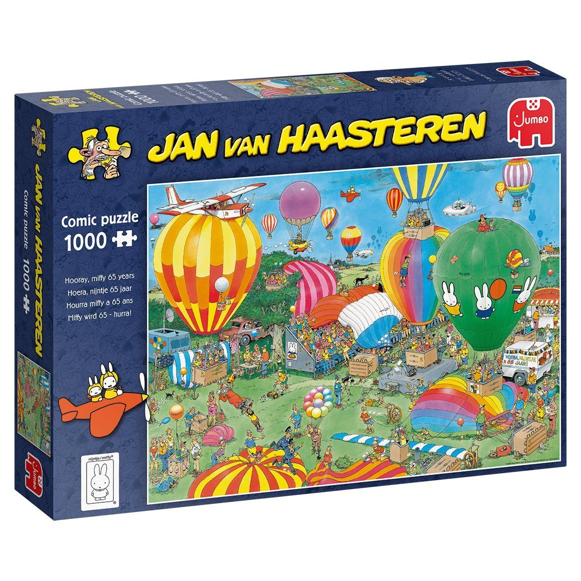 Jan van Haasteren Puzzle Jan van Haasteren Miffy wird 65 Hurra! 1000 Teile Puzzle, 1000 Puzzleteile