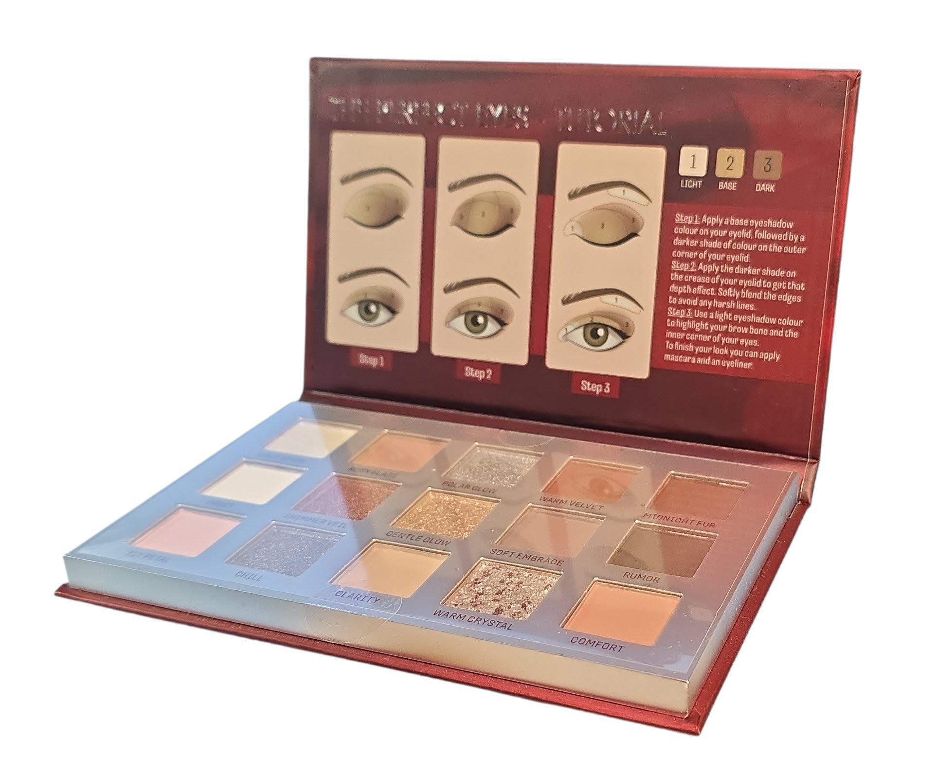 Spectrum Lidschatten-Palette Fab Factory Lidschattenpalette 18 Farben Hochpigmentierter Schimmer, 15-tlg.
