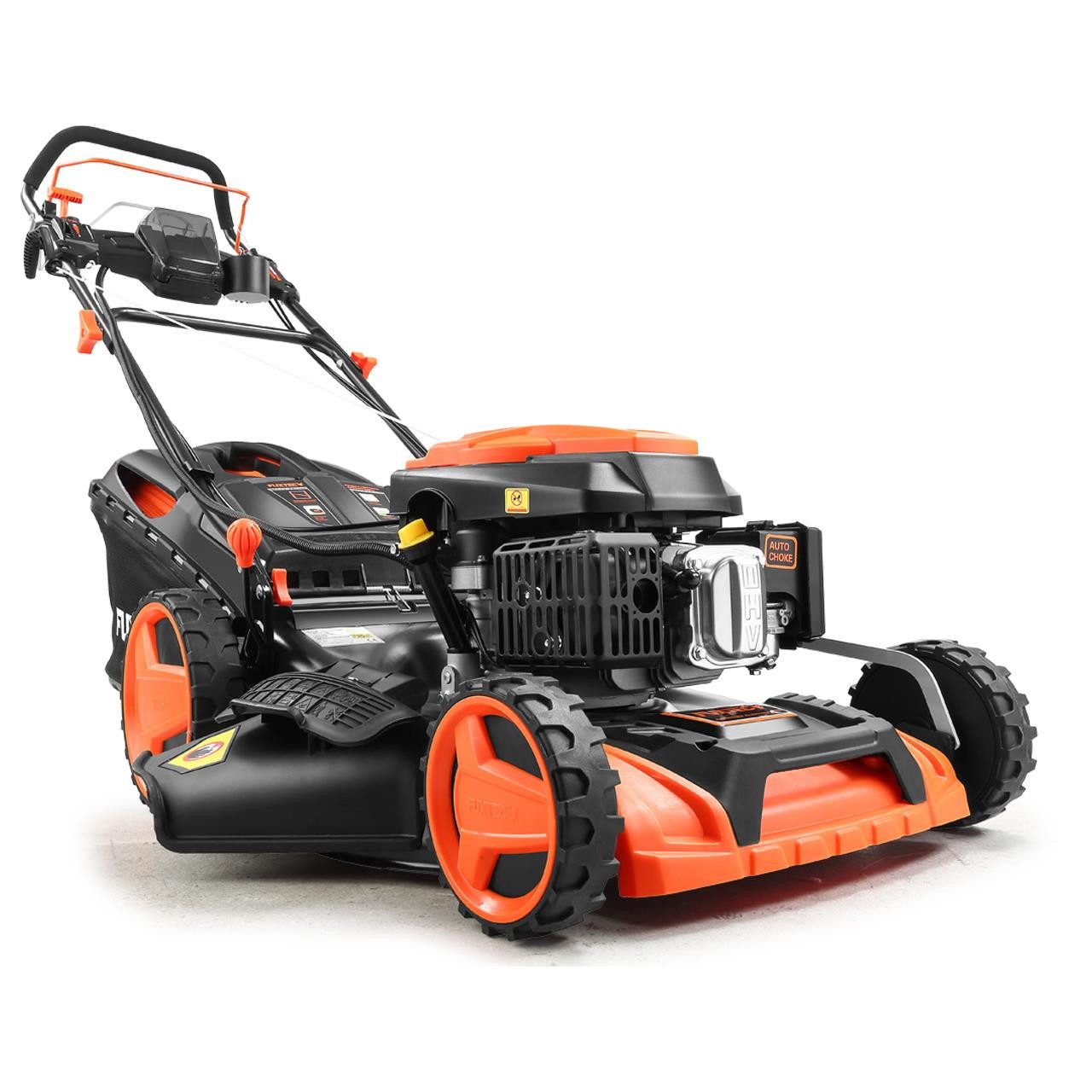 FUXTEC Benzinrasenmäher FX-RM5196eSPRO, 50,1 cm Schnittbreite, 50 cm Schnittbreite, 60 L Fangkorb, 4in1, Auto-Choke, E-Start, 5,3 PS