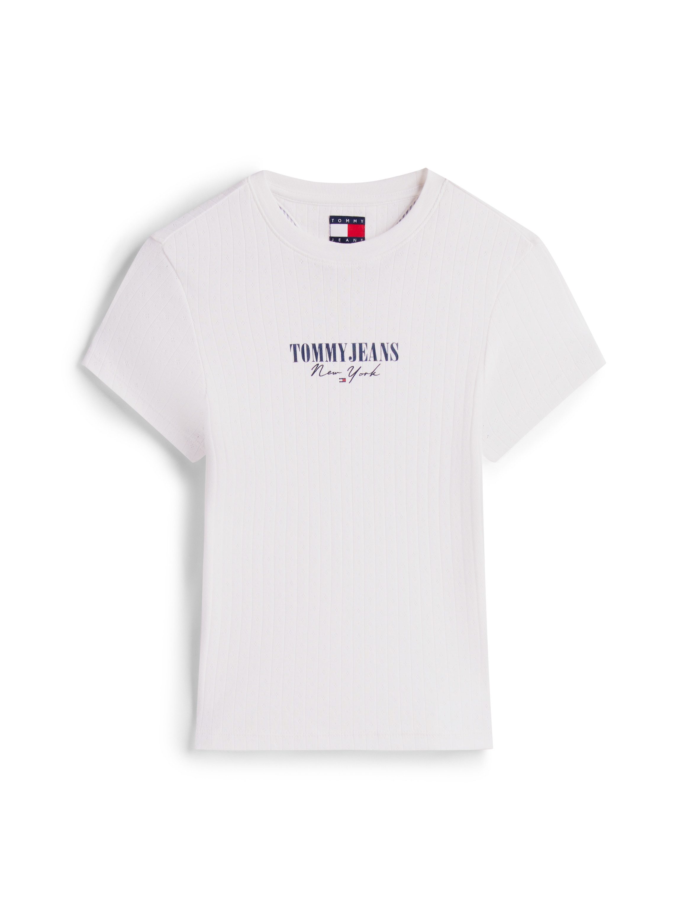 Tommy Jeans Kurzarmshirt TJW SLIM LOGO 2 POINTELLE TEE