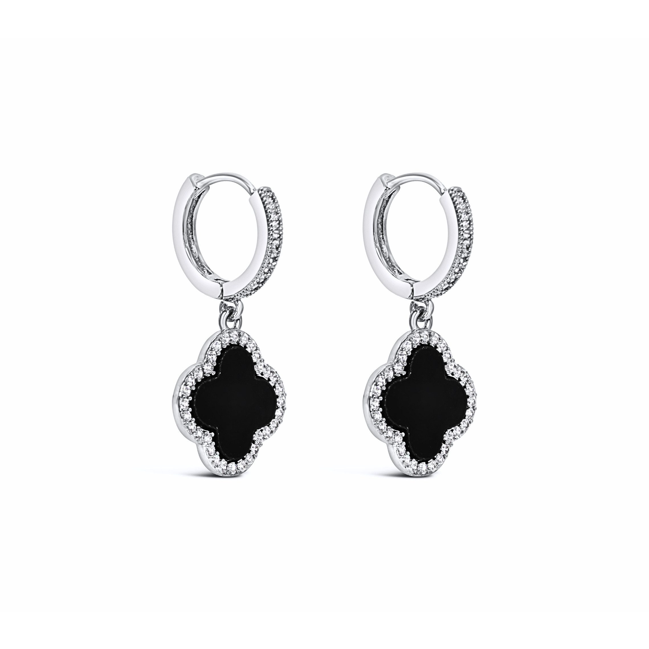 Ars-Argenti Paar Ohrhänger Sexy Kleeblatt Ohrhänger Ohrringe "Lucky Luxe "-925 Sterling-Silber