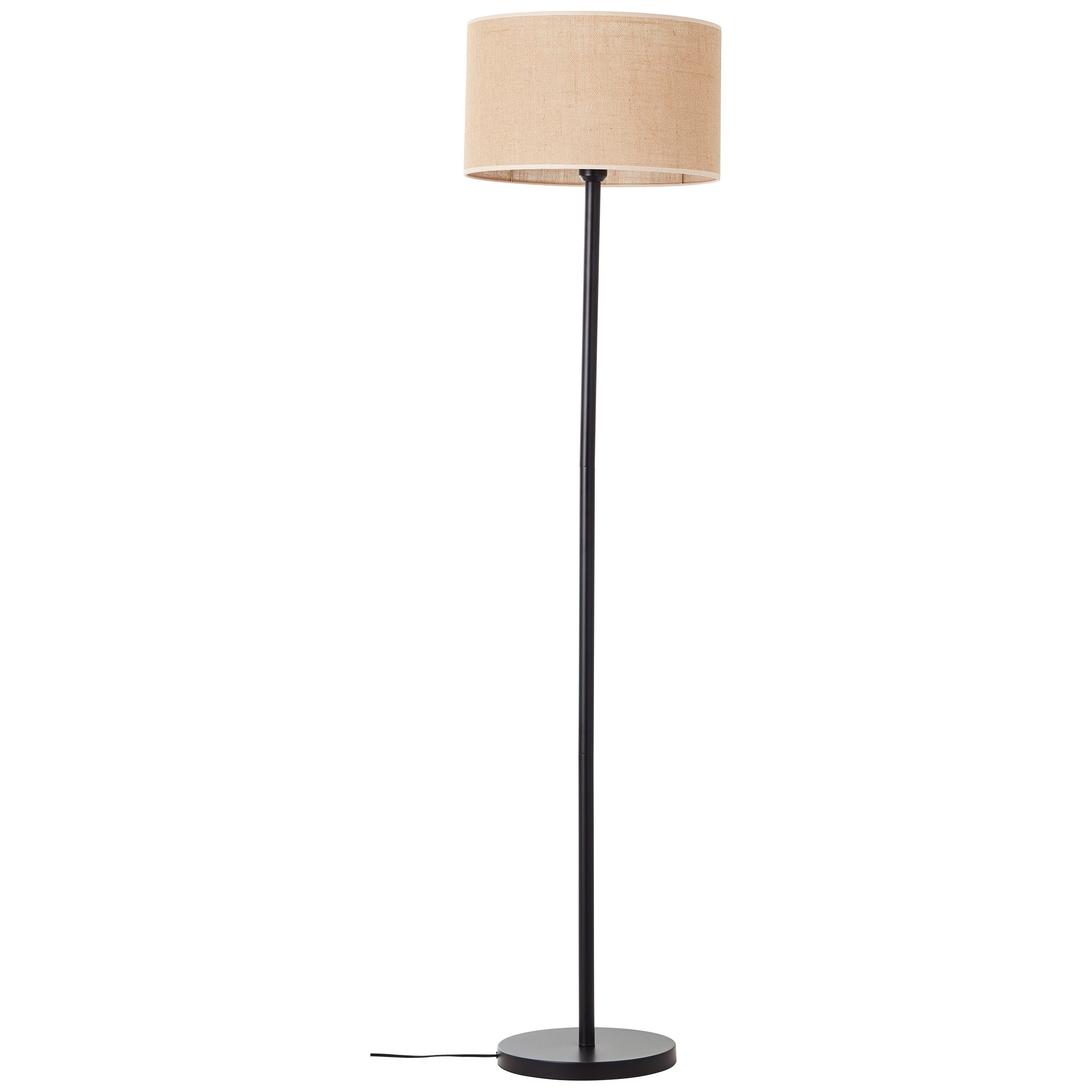 Brilliant Stehlampe Aniela, W Standleuchte A60, 40 E27, schwarz/natur, 1x Metall/Textil, Aniela