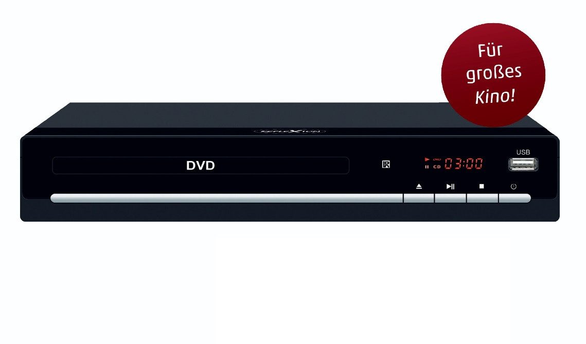 Reflexion DVD426 DVD/CD-Player mit Außendisplay DVD-Player (Full HD, Außendisplay, HDMI, Fernbedienung und CD-Kopierfunktion auf USB)