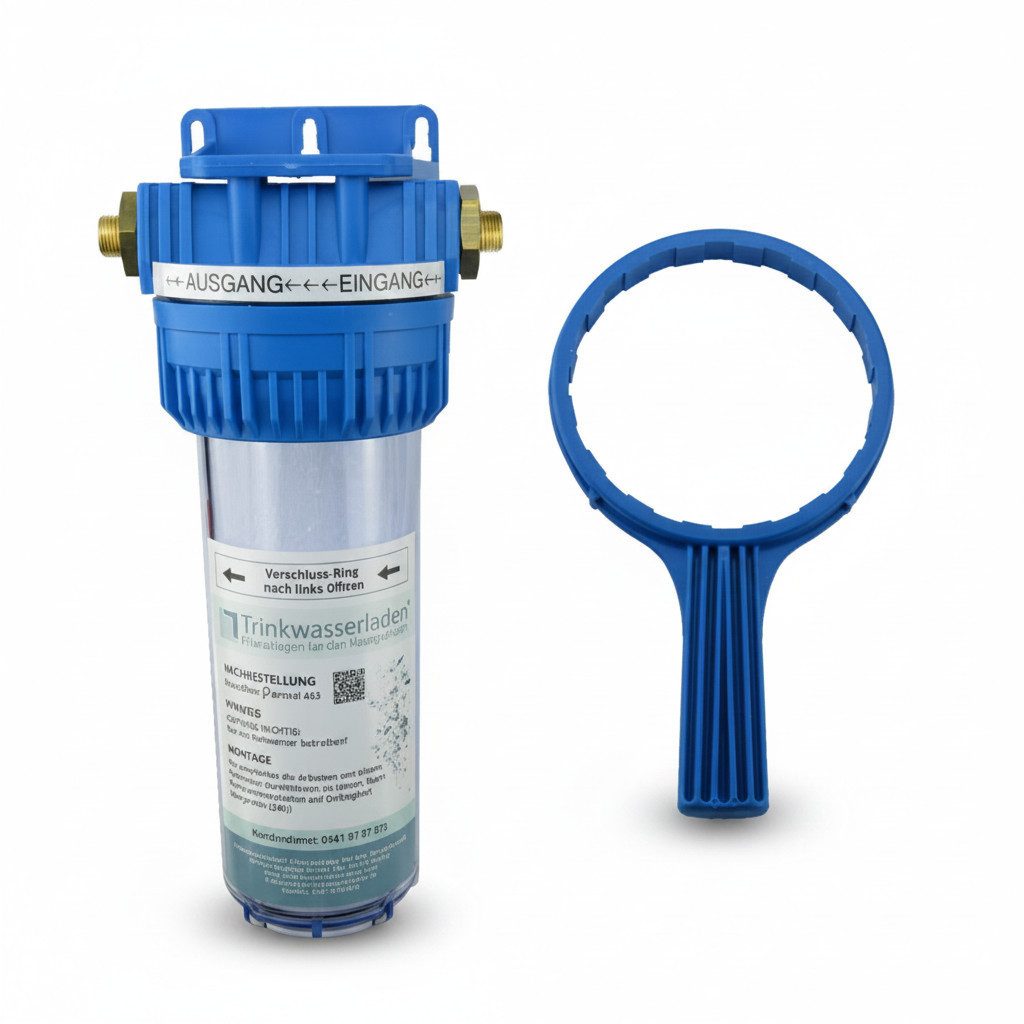 Trinkwasserladen Wasserhahn-Wasserfilter, Wasserfiltergehäuse Untertisch mit Wasserhahn für Filter