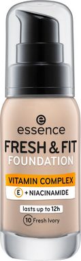 Essence Foundation FRESH & FIT FOUNDATION, 3-tlg.