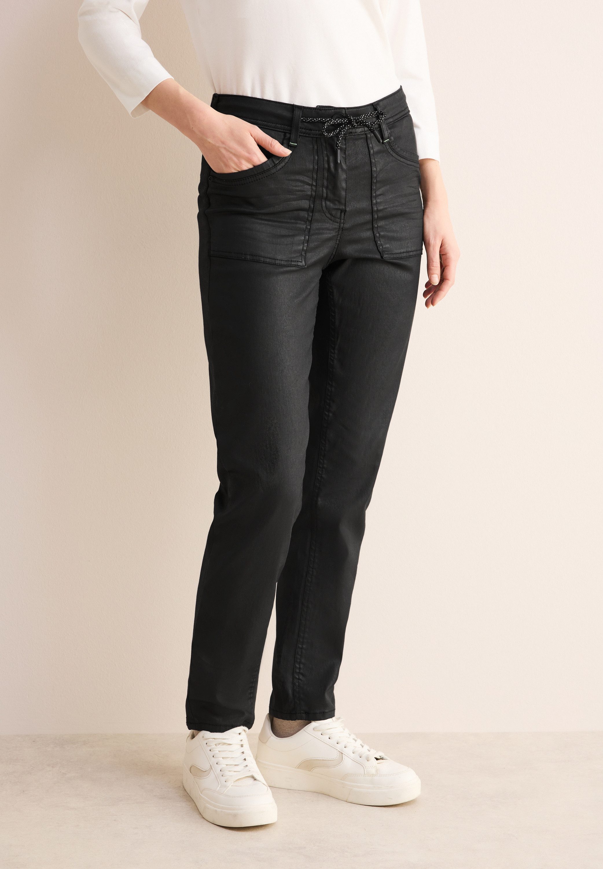 CECIL Regular-fit-Jeans Style Tracey mit Tunnelzug am Bund