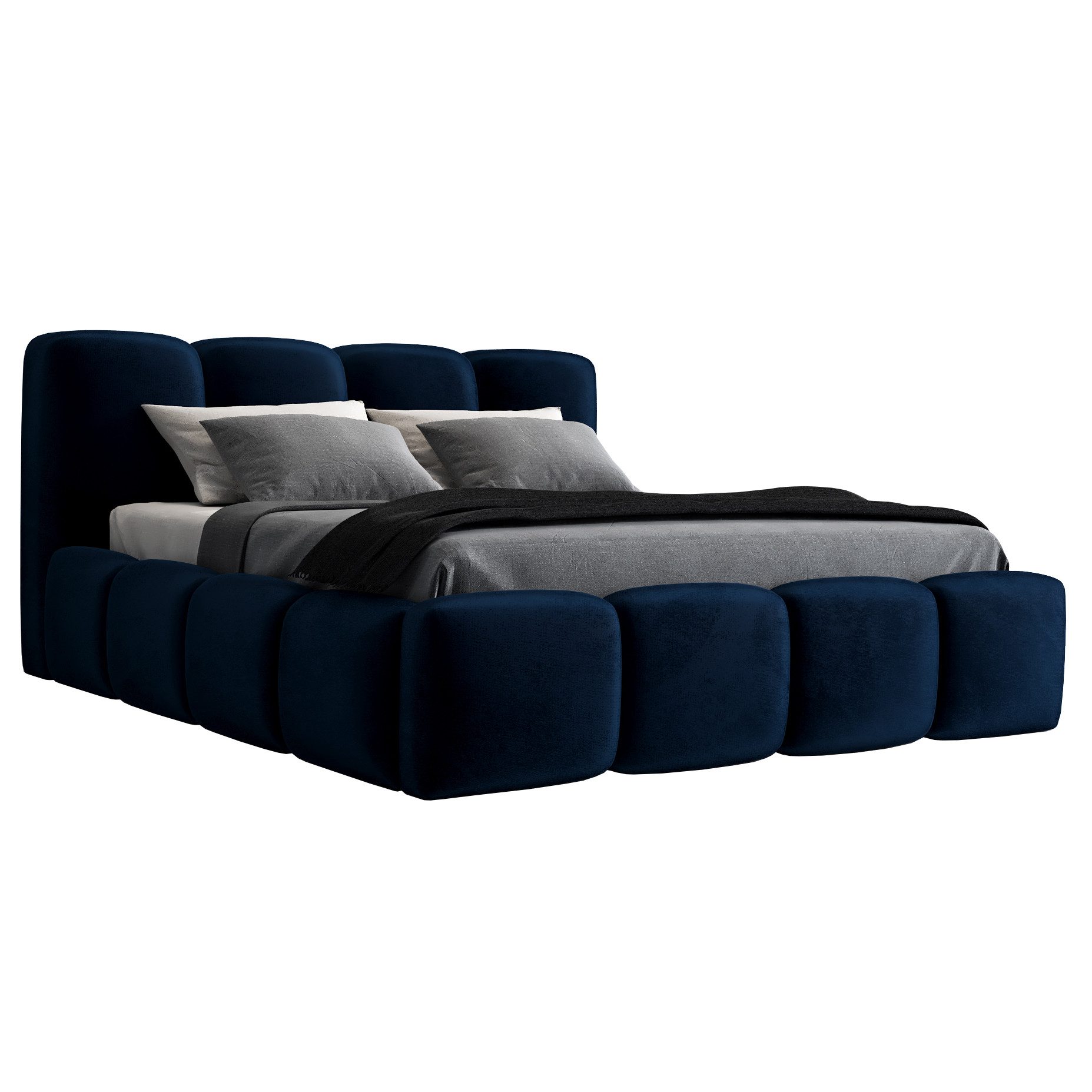 A&J MöbelLand GmbH Polsterbett DONA-OM mit Lattenrost und Bettkasten. (Bett günstig online kaufen