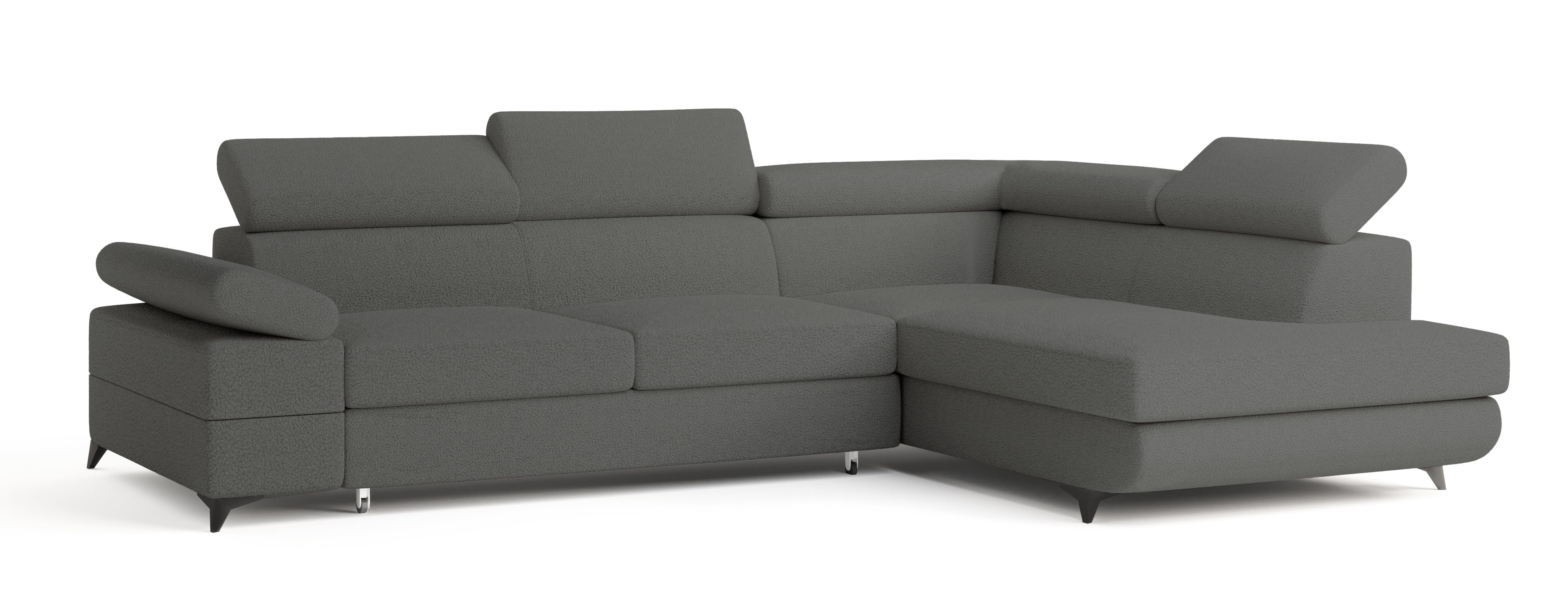 Masseno Ecksofa FAVIEN mit Schlaffunktion L-Form, Sofa mit Bettkasten