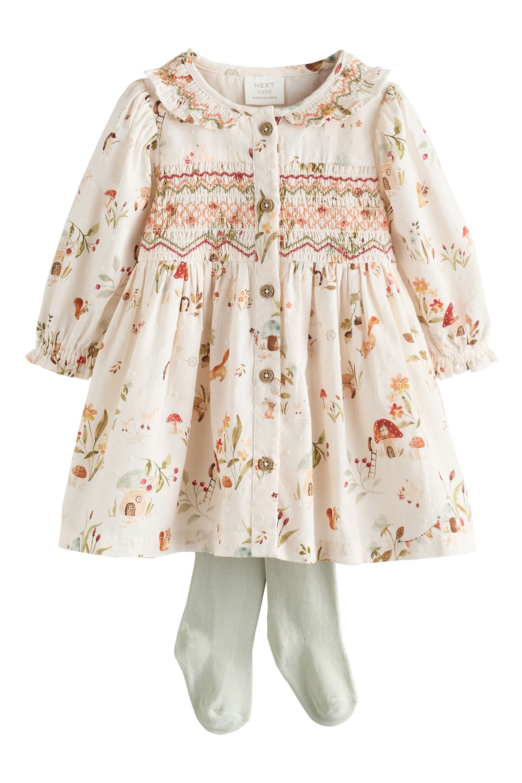 Next Blusenkleid Baby Kleid mit Kragen (2-tlg)