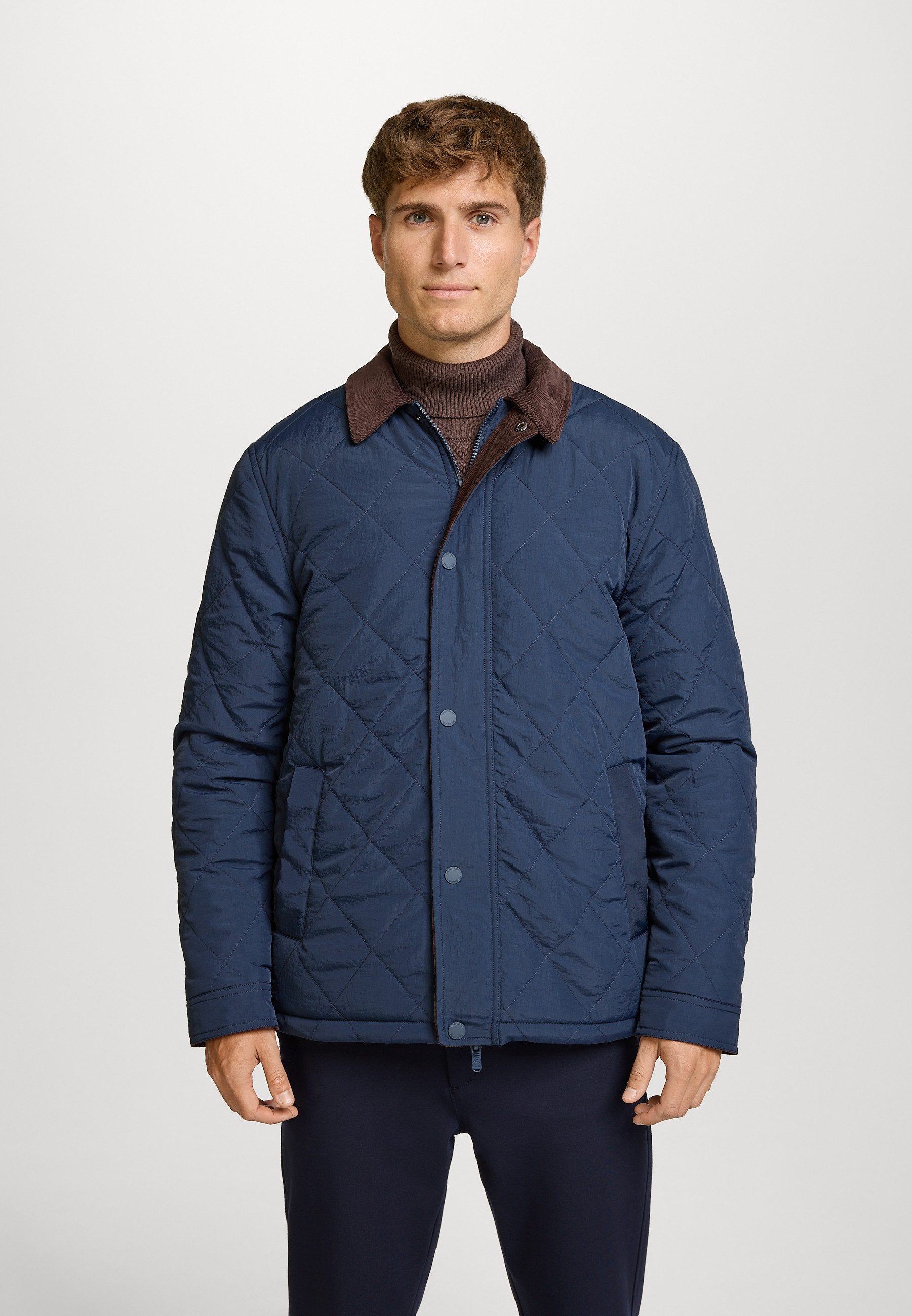 Kronstadt Sommerjacke Herren KSDyott quilted Herrenjacke Daunen-Optik Steppjacke mit Cordkragen