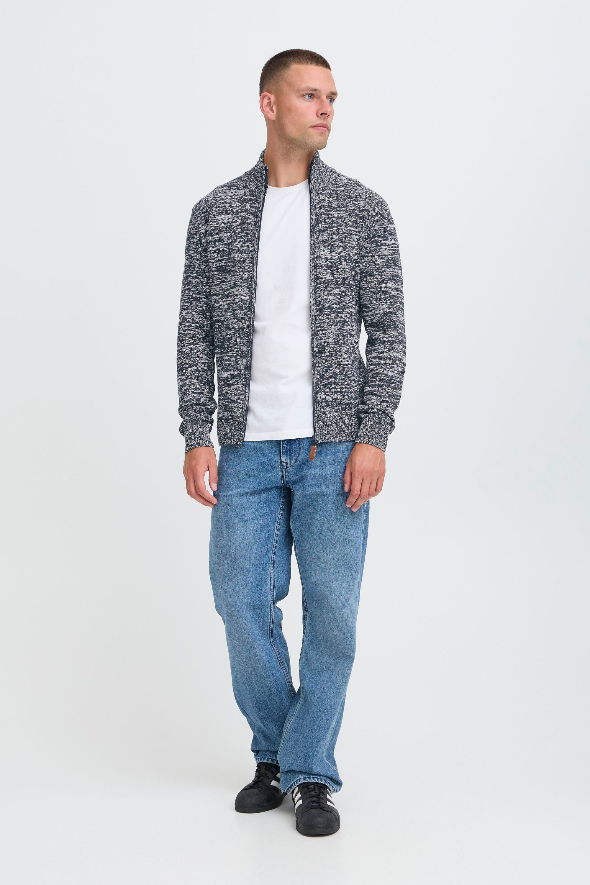 Blend Strickjacke BHDano Stilvolle Grobstrick-Jacke mit Stehkragen