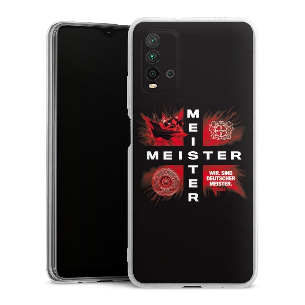 DeinDesign Handyhülle Bayer 04 Leverkusen Meister Offizielles Lizenzprodukt, Xiaomi Redmi 9T Silikon Hülle Bumper Case Handy Schutzhülle