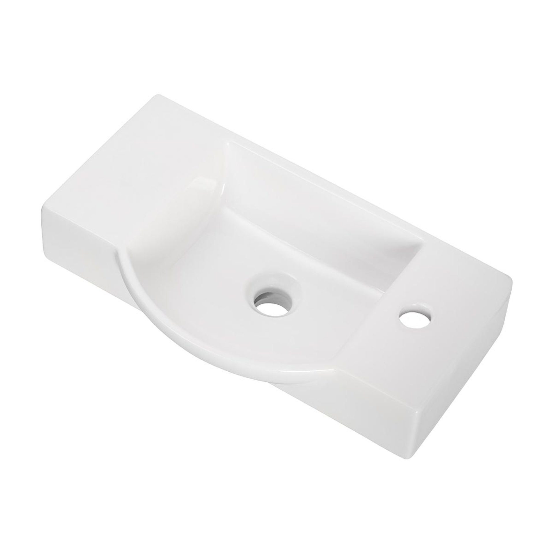 FACKELMANN Waschbecken SBC B. CLEVER Gäste WC Set 2-teilig 55 cm, Braun hell