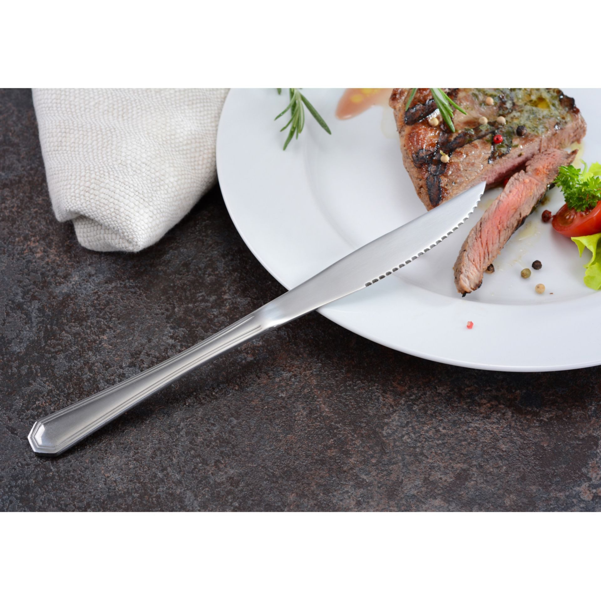 GRÄWE Steakmesser (6 Stück), Gräwe Steakmesser 6 Stück, Edelstahl, Serie BERLIN