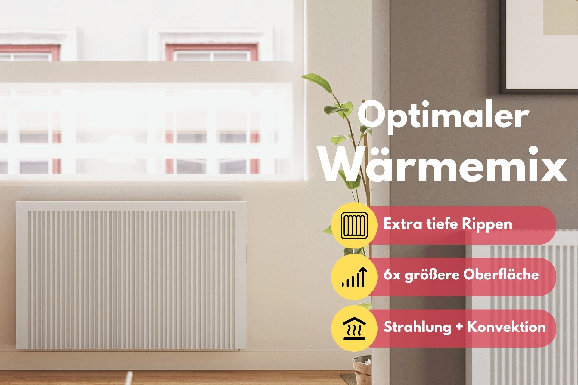 eVARMO Elektro-Heizkörper Flächenspeicherheizung areo smart, intelligente Elektroheizung, Digitales Thermostat mit LCD-Display und 4 Knöpfen – Bild 3 von 5