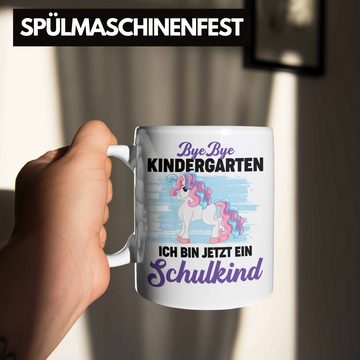 Trendation Tasse Trendation - Bye Bye Kindergarten Einschulung Mädchen Geschenk Tasse Schulstart 1. Schultag Schuleinführung Schulanfang Geschenkidee 2022 Schulkind Ich Bin Jetzt Ein Schulkind