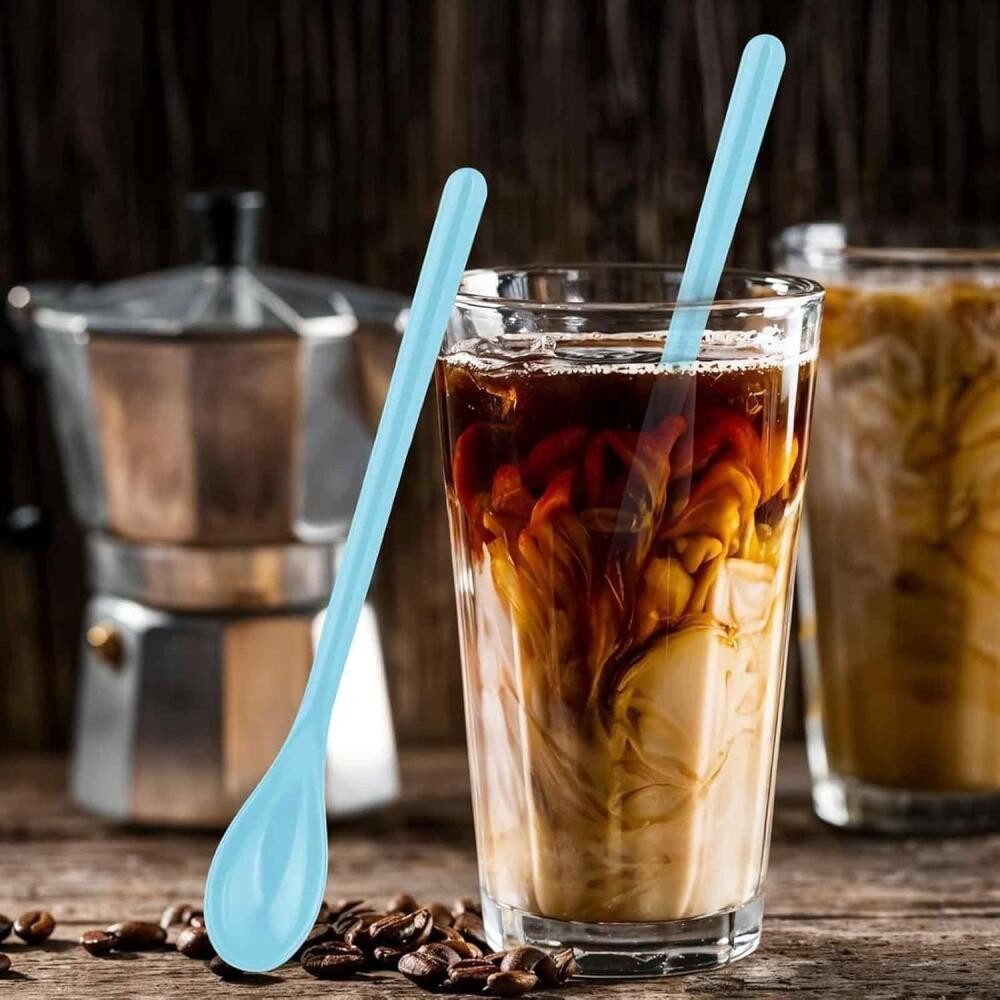 FELIXLEO Espressolöffel 10 Stück langer Plastik Kaffeelöffel wiederverwendbar für Eis Joghurt (20 Stück) – Bild 4 von 5