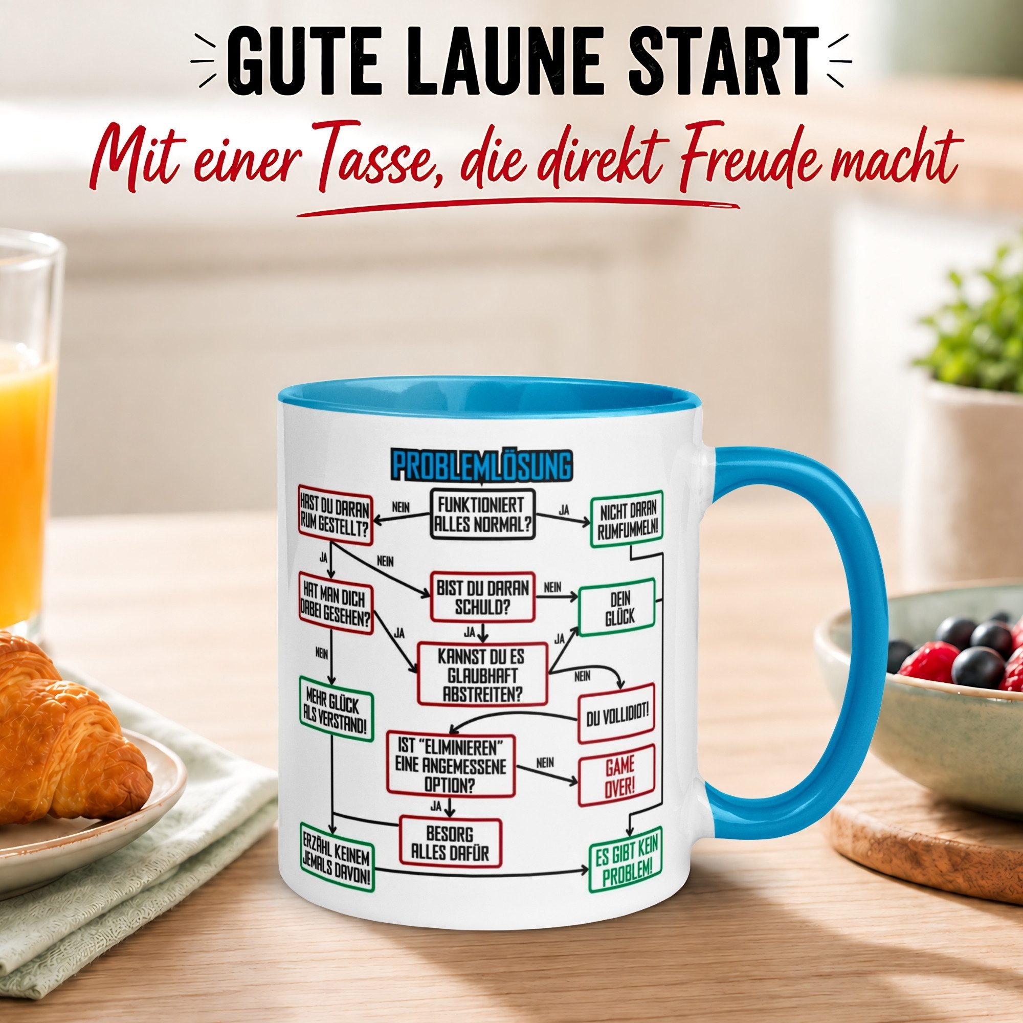 Momentals Tasse Kollege – „Problemlösung im Büro“ – Geschenk Bester Arbeitskollege, Gratis Versand · Links-&Rechtshänder · Spülmaschinenfest