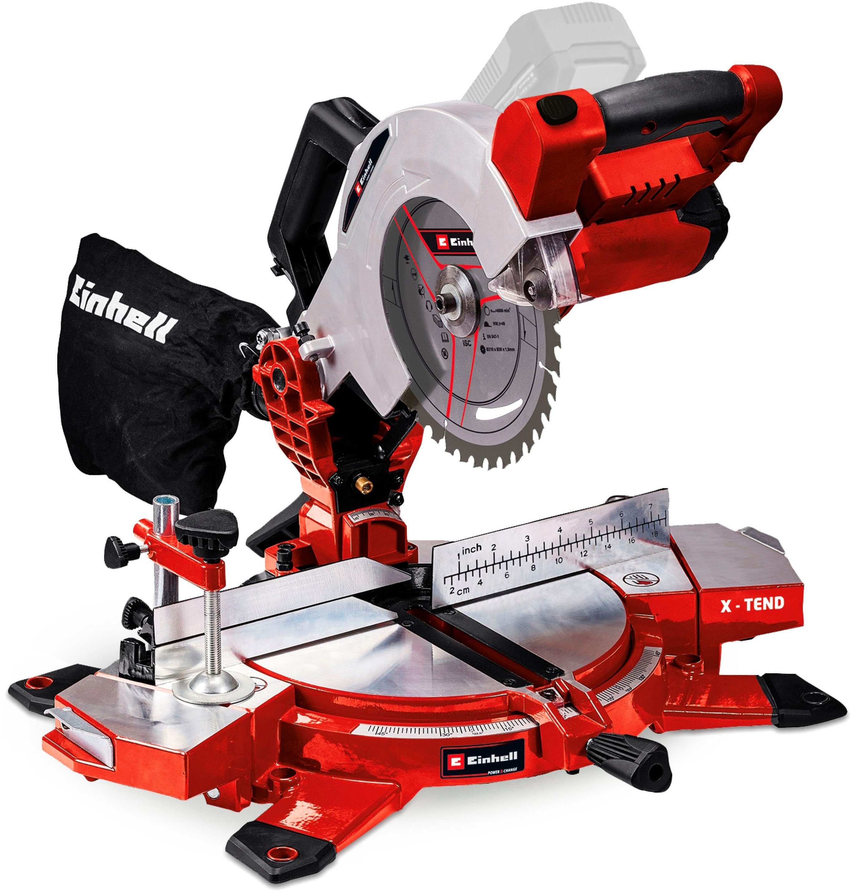 Einhell Akku-Kapp-Gehrungssäge TE-MS 18/210 Li-Solo, Power X-Change, 210 mm, ohne Akku und Ladegerät | Kappsägen