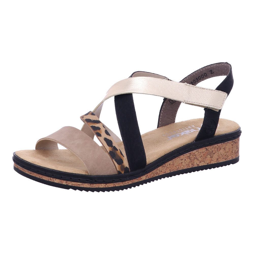 Rieker Shell Beige Light Gold Sandalette