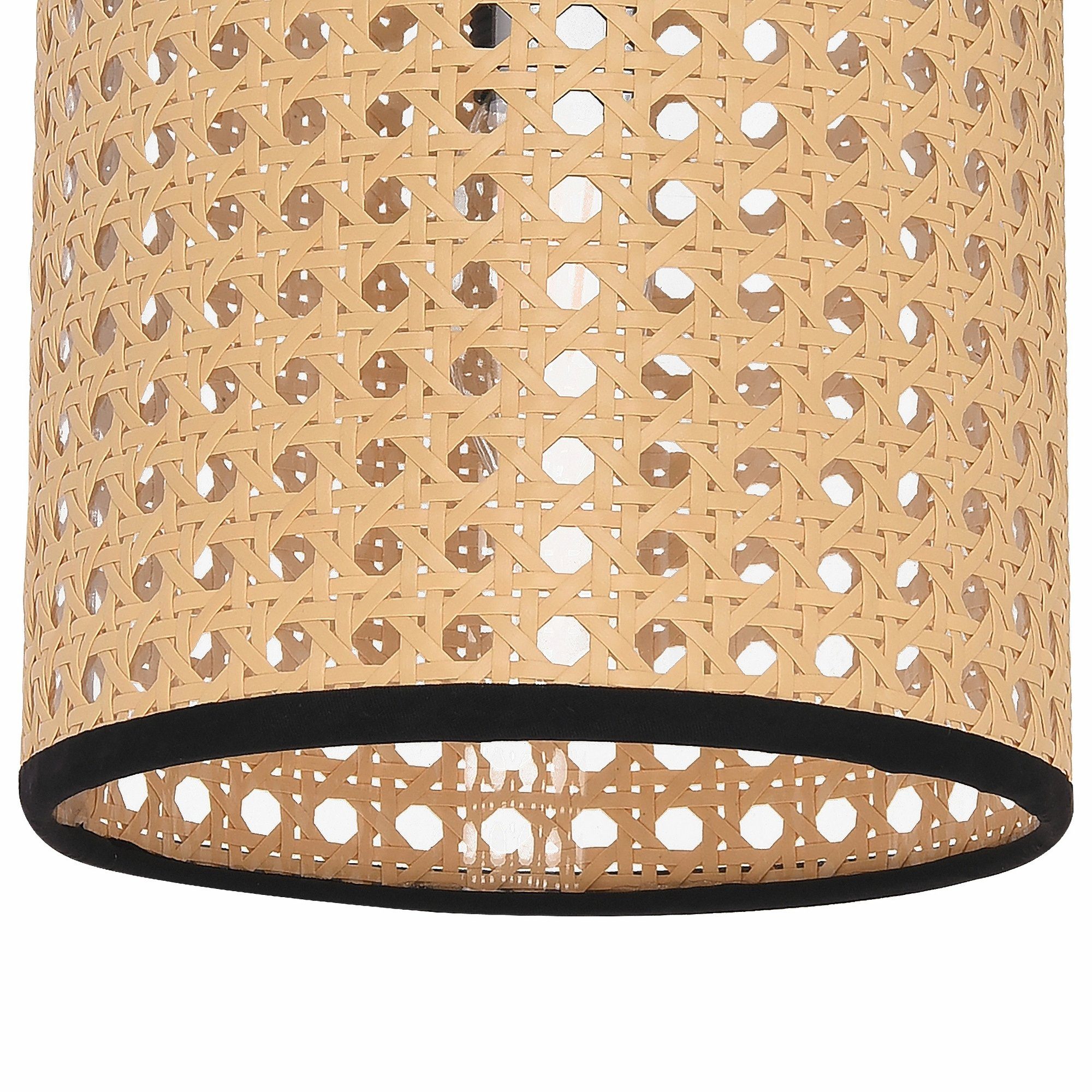 1xE14 »Southend« lux.pro Beige Schwarz Wandleuchte, / Rattan-Optik