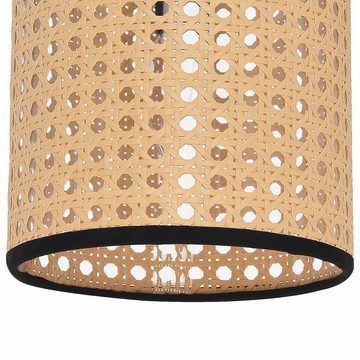 lux.pro Wandleuchte, »Southend« 1xE14 Rattan-Optik Beige / Schwarz