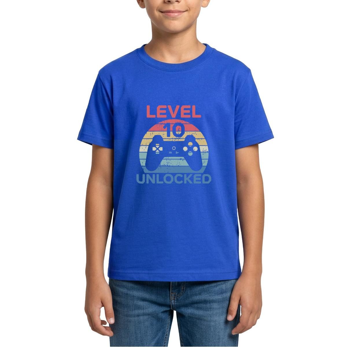 T-Shirt Level 10 Unlocked 10. Geburtstag Teenager T-Shirt
