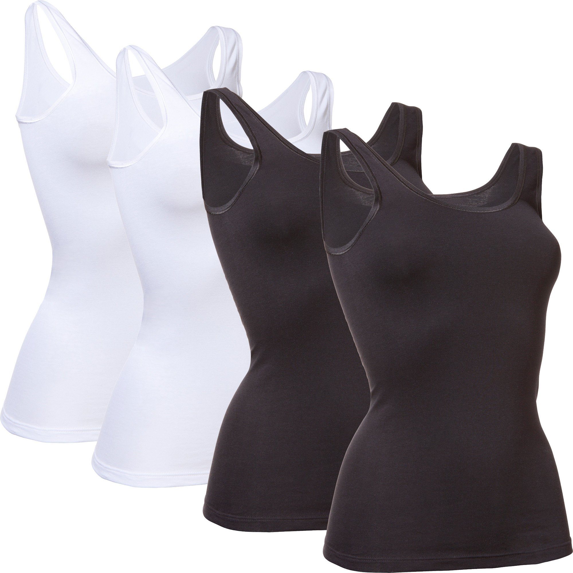 Unterhemd Damen-Unterhemd 4er-Pack