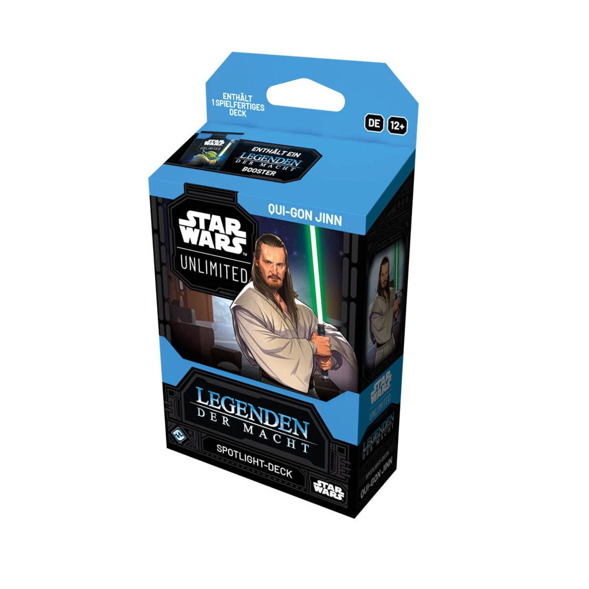 Fantasy Flight Games Sammelkarte SWU Legenden der Macht Spotlight Deck Qui Gon Jinn Deutsch
