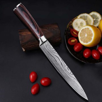 Home safety Fleischmesser Home Safety 20cm Fleischmesser Japanisches Kochmesser aus Hochwertigem Carbonstahl, aus Kohlenstoffstahl