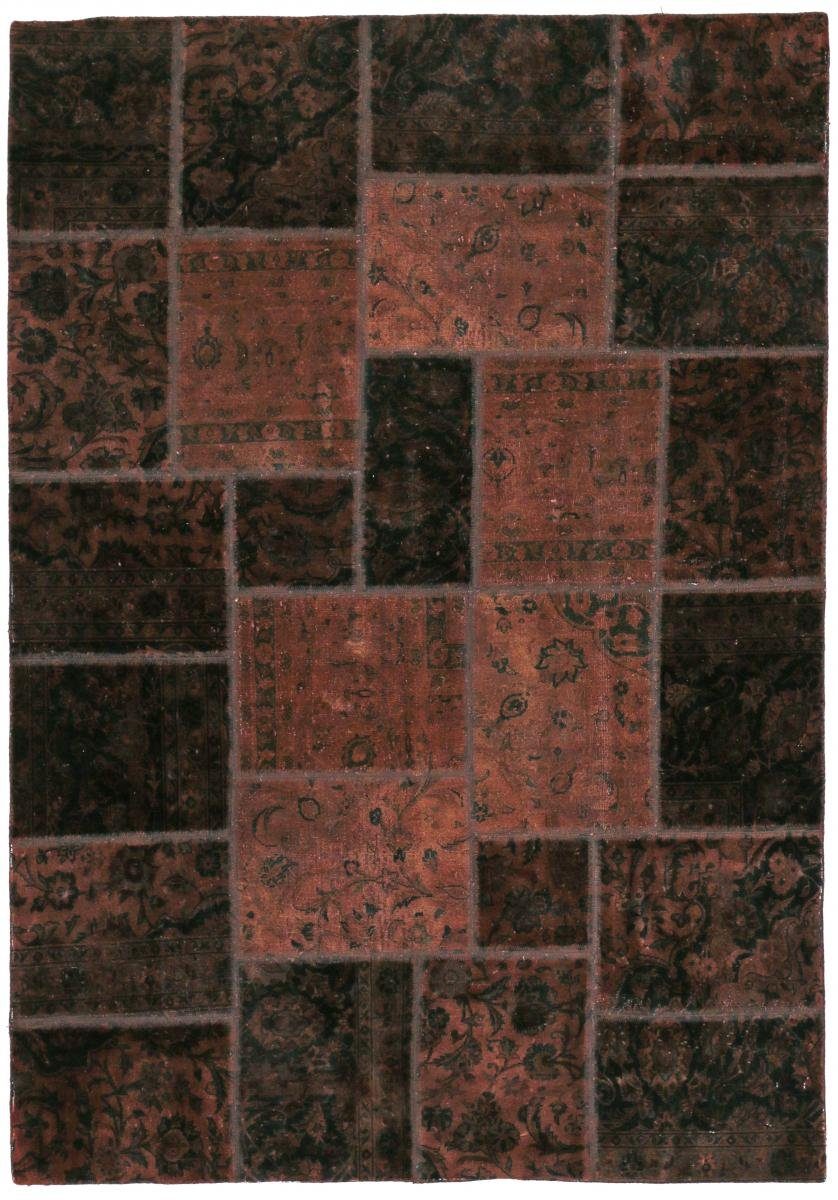 Orientteppich Patchwork 169x243 Handgeknüpfter Moderner Orientteppich, Nain Trading, rechteckig, Höhe: 5 mm