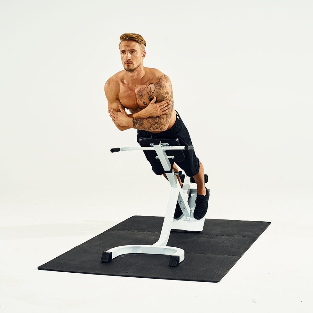 GORILLA SPORTS Rückentrainer höhenverstellbar, 120 Beinfixierung, kg, 5-fach bis mit gepolsterter (1-tlg)