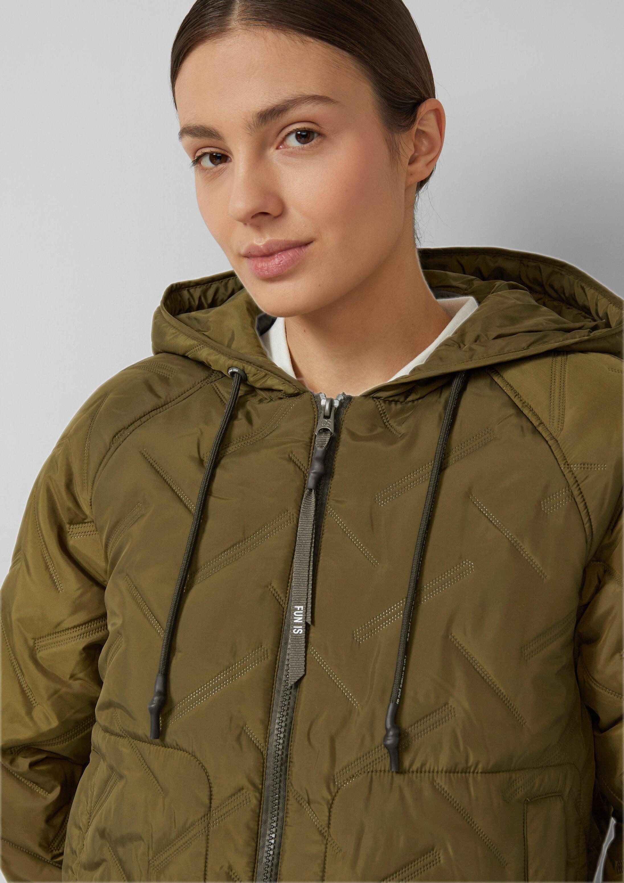 QS Funktionsjacke Outdoor-Jacke Wattierte Jacke mit Kapuze