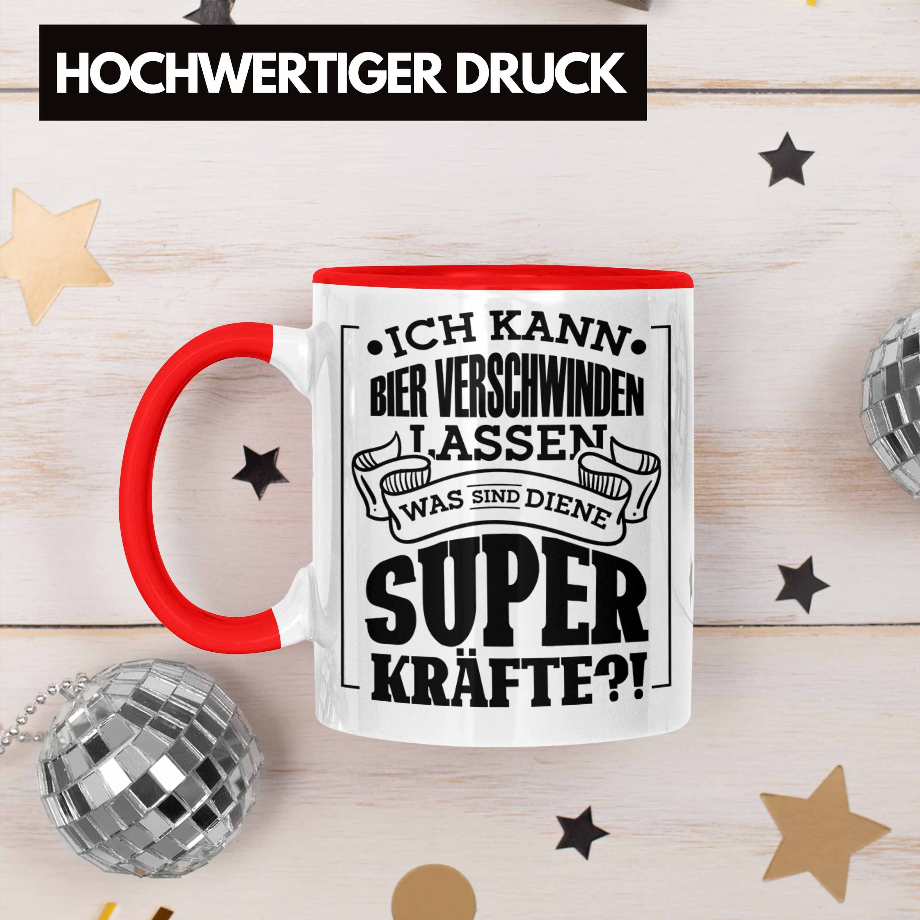 Tasse - für Rot Tasse Bier Bier lassen" Geschenk Trendation "Ich verschwinden kann Bierlieb