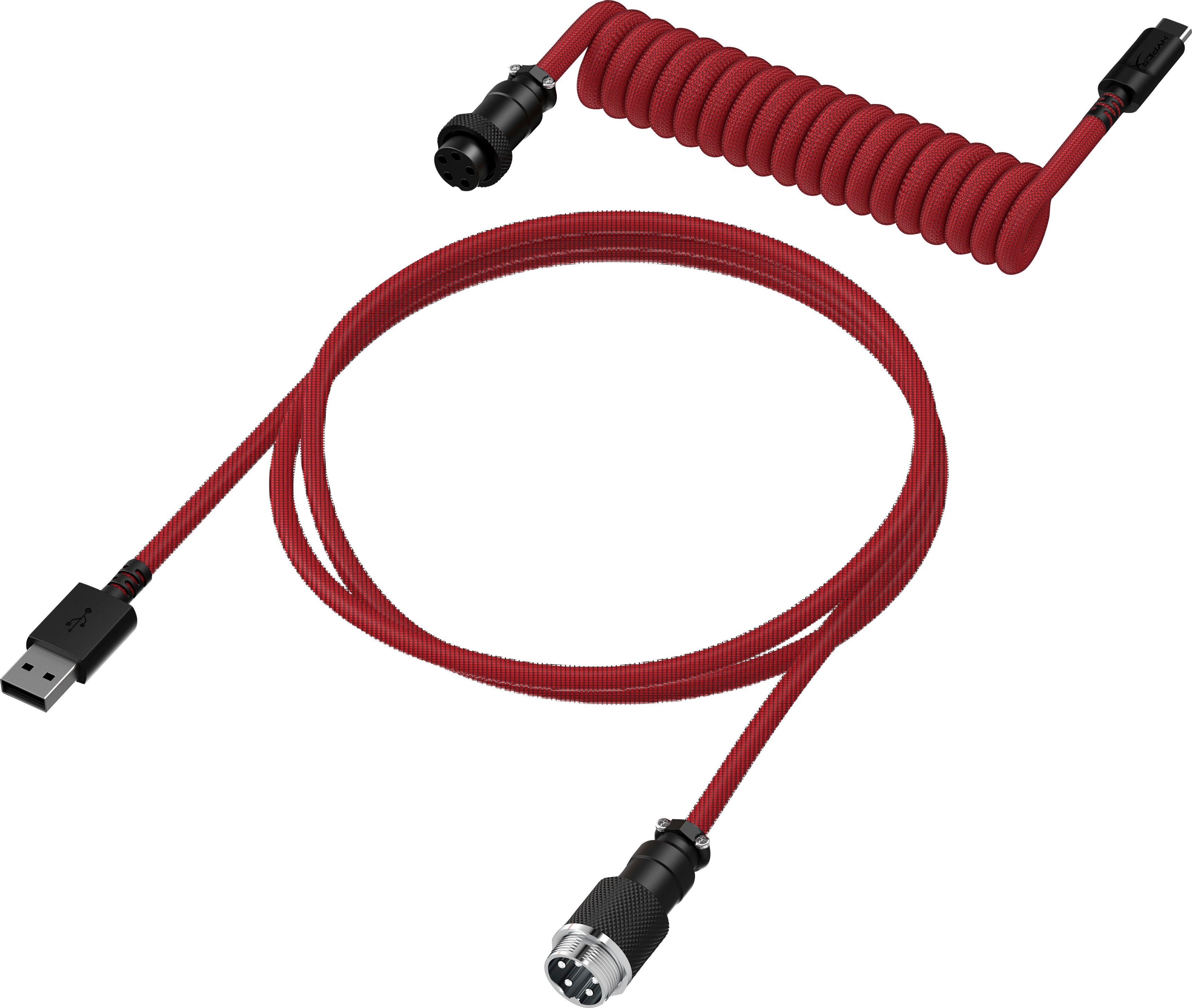 HyperX USBC Coiled Cable Spiral-Verbindungskabel, USB Typ A, USB-C, (120 cm)