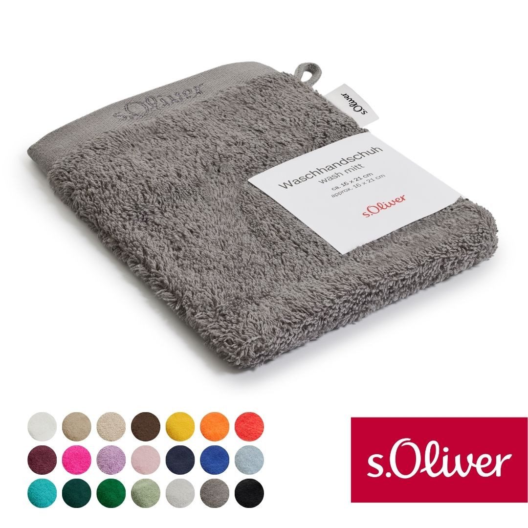 s.Oliver Waschhandschuh s.Oliver, Premium Qualität, 600 gr/m², auch als Sets erhältlich, Walkfrottier (1-St), große Farbauswahl, auch als Duschtuch, Handtuch, Gästetuch