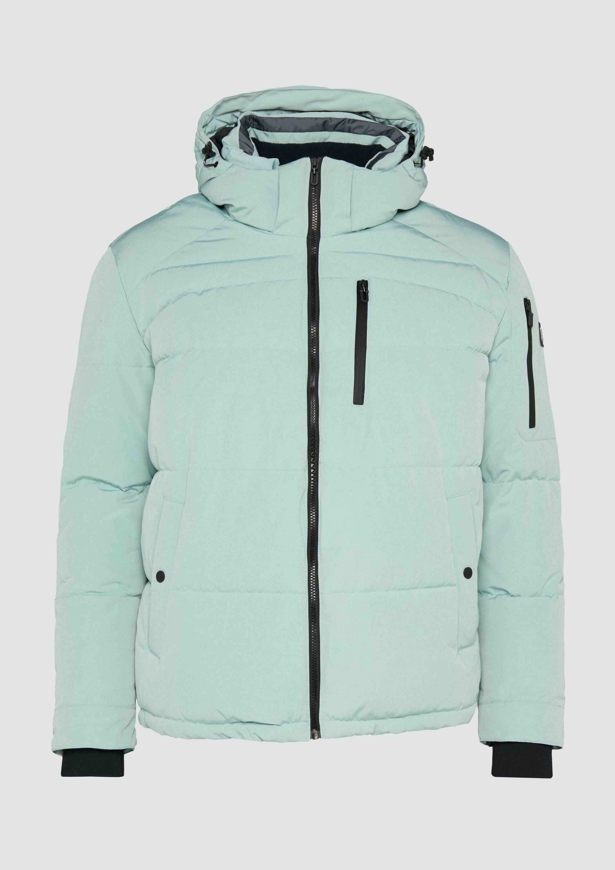 s.Oliver Winterjacke Outdoor-Jacke Wasserabweisende Steppjacke mit abnehmbarer Kapuze