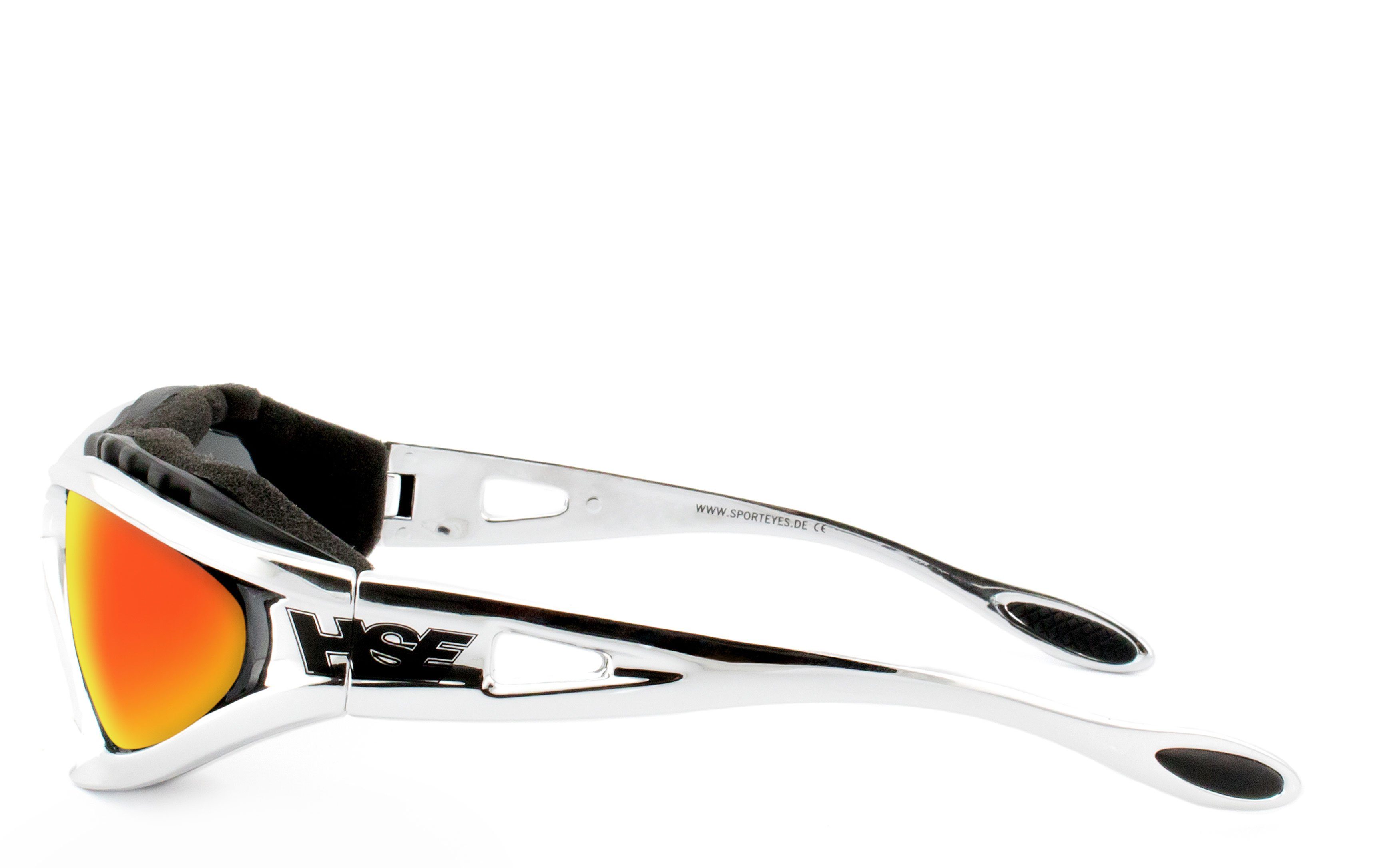HSE - SportEyes Motorradbrille FALCON-X, Steinschlagbeständig durch Kunststoff-Sicherheitsglas