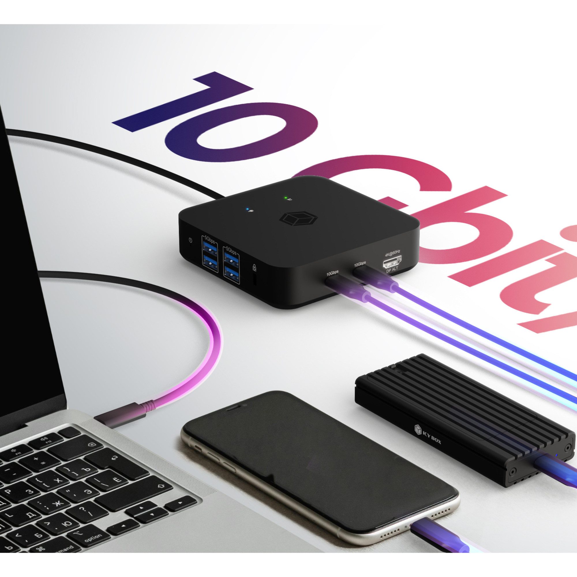 ICY BOX Laptop-Dockingstation ICY BOX IB-DK4090-C, Dockingstation, (HDMI, USB-C