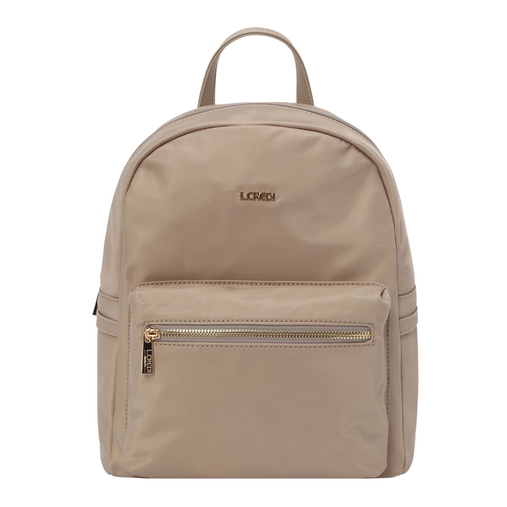 L. CREDI Cityrucksack Alena, Kunstleder beige