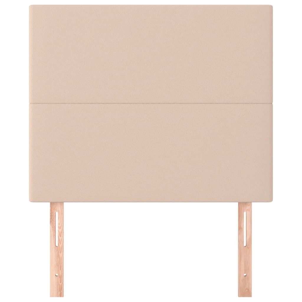 vidaXL Bett Kopfteil Cappuccino 100x5x118/128 cm Kunstleder (1-tlg)