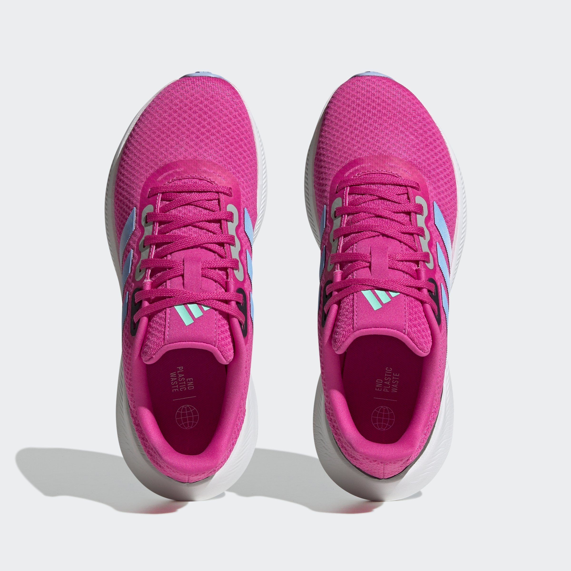 adidas Performance White Lucid Blue Cloud 3 Laufschuh / RUNFALCON Fuchsia Dawn 