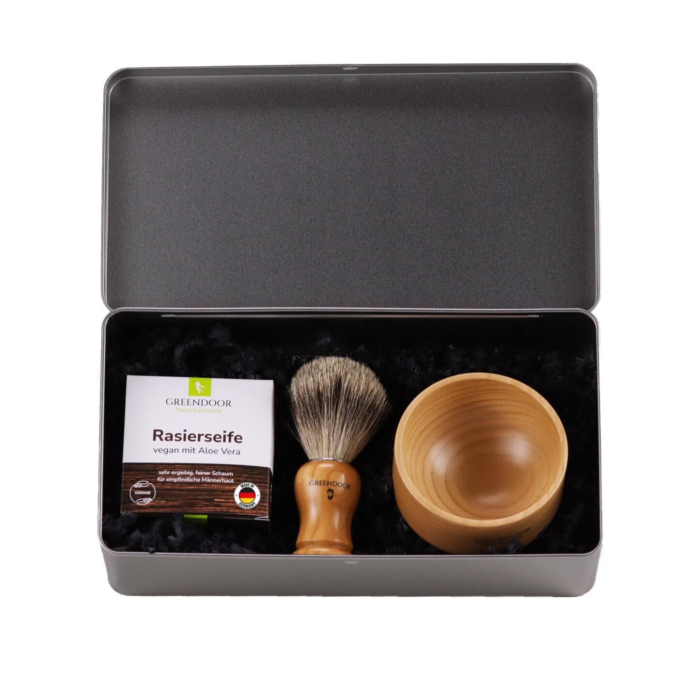 GREENDOOR Bartpflege-Set Rasierset Reine Natur