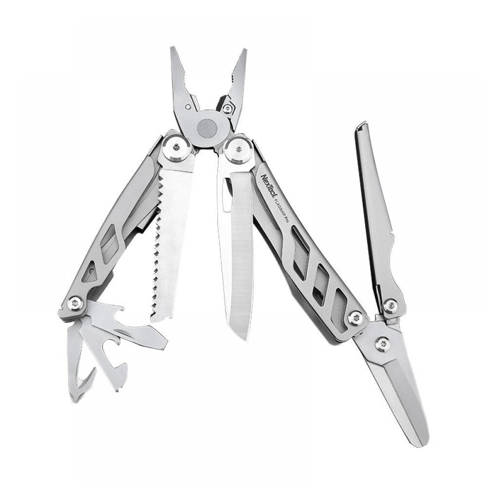 NexTool Multitool Nextool Flagship Pro NE0104, 16 in 1 Multitool, silber