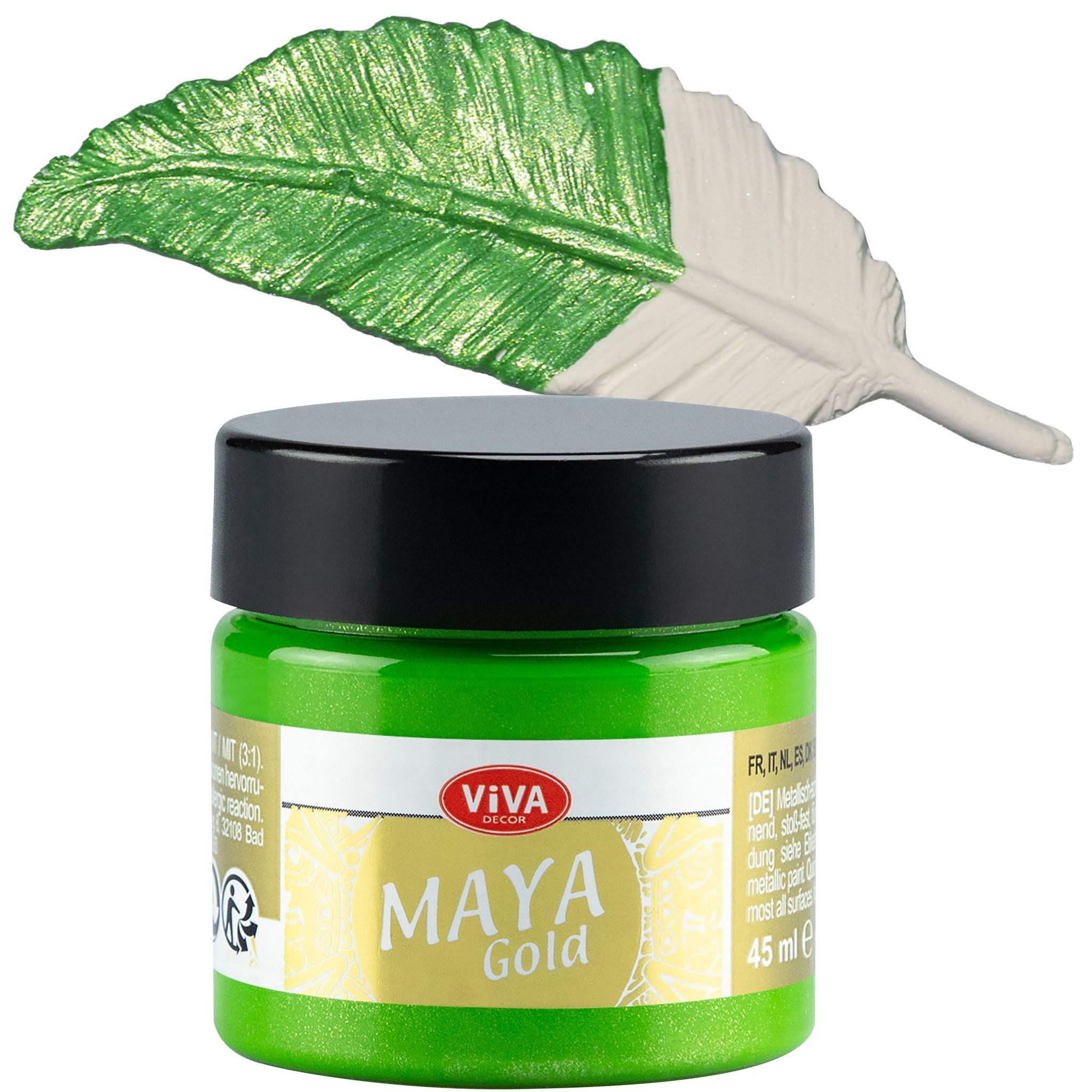 Viva Decor Acrylfarbe ViVA DECOR Maya Gold 45ml - Apfelgrün
